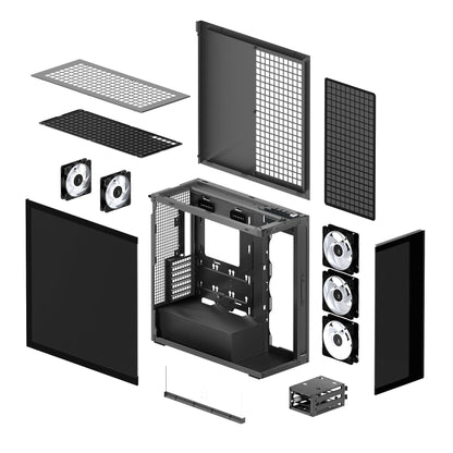 ARCTIC Xtender Premium E-ATX PC Case - (Mirror Black Tinted Window)