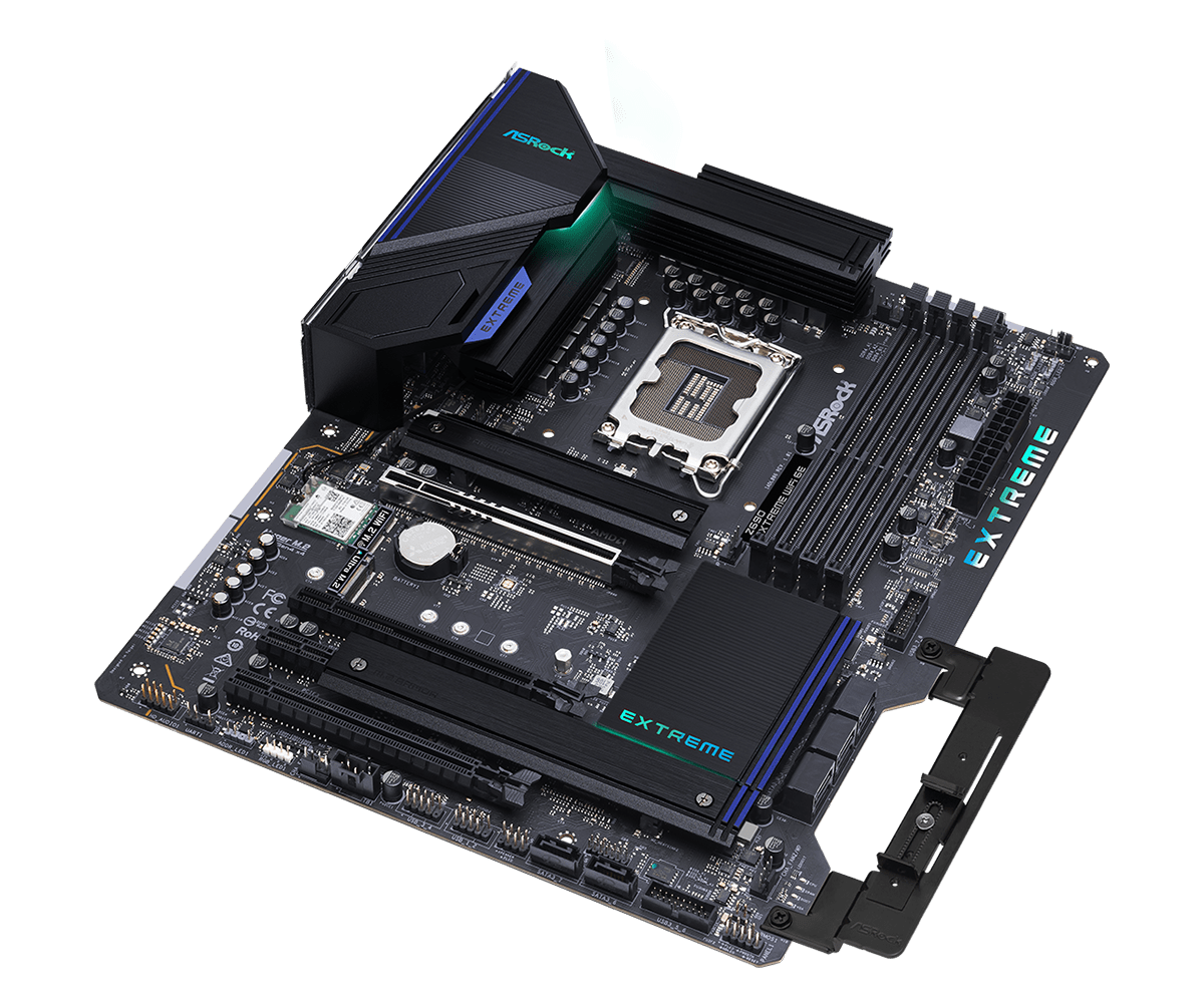 ASRock Z690 Extreme WiFi 6E Supports 13th Gen & 12th Gen and next gen Intel® Core™ Processors (LGA1700) plus 802.11ax (WiFi 6E) + Bluetooth 5.3