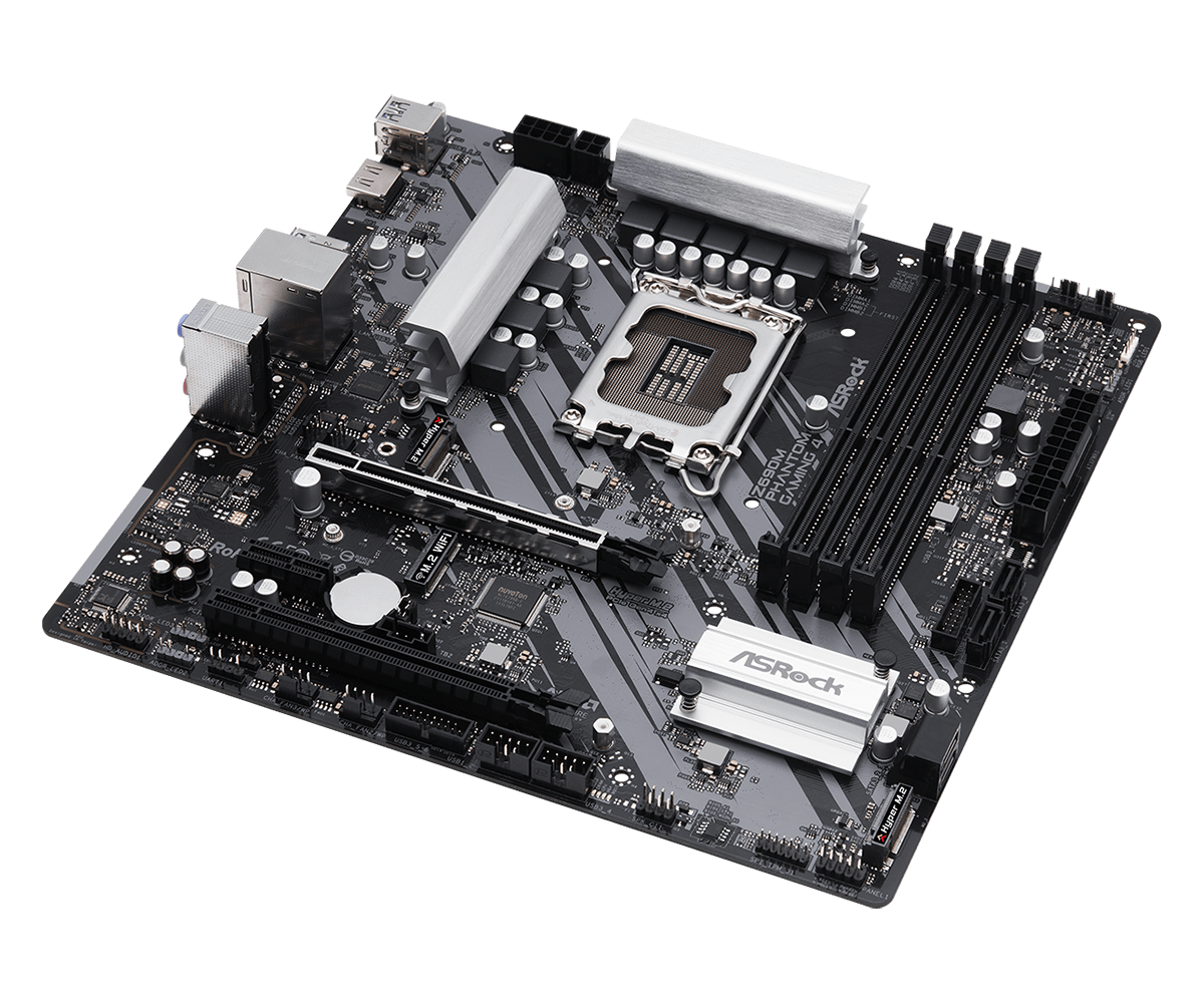 ASRock Z690M Phantom Gaming 4  Supports 13th Gen & 12th Gen and next gen Intel® Core™ Processors (LGA1700), Supports DDR4 4800MHz (OC)