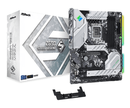 ASRock Z690 Steel Legend Supports 13th Gen & 12th Gen and next gen Intel® Core™ Processors (LGA1700), Supports DDR4 5000MHz (OC)