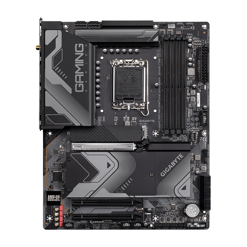 GIGABYTE Z790 GAMING X AX (rev. 1.x) MOTHERBOARD (GA-Z790-GAMING-X-AX) Intel® Z790 Chipset ; LGA1700 socket: Support for the 13th and 12th Generation Intel® Core™, Pentium® Gold and Celeron® Processors