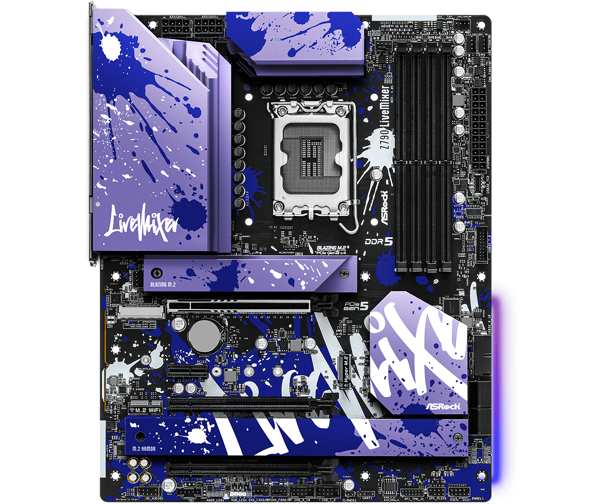 ASRock Z790 LiveMixer Supports 13th Gen & 12th Gen and next gen Intel® Core™ Processors