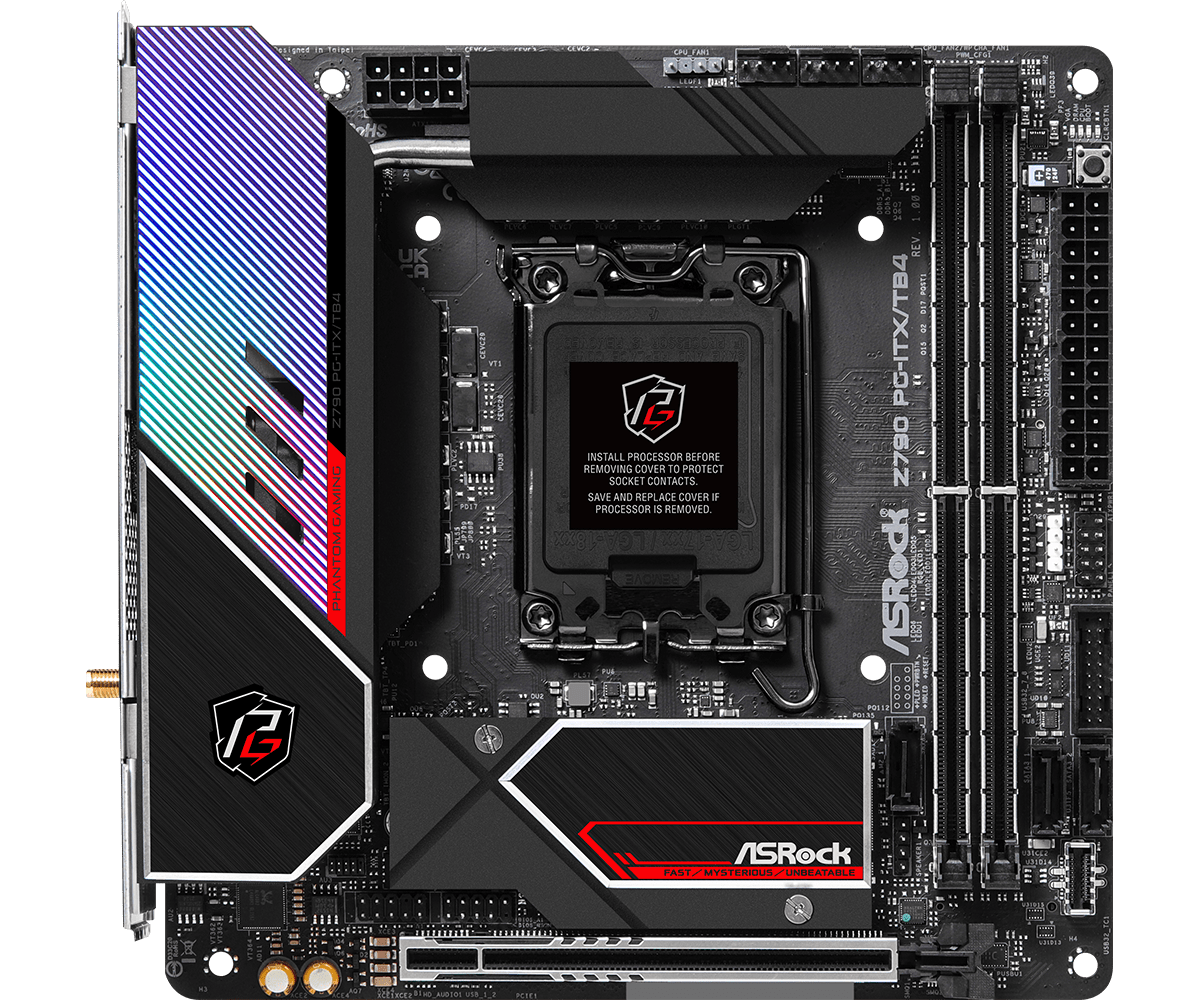 ASRock Z790 PG-ITX/TB4 Supports 13th Gen & 12th Gen and next gen Intel® Core™ Processors