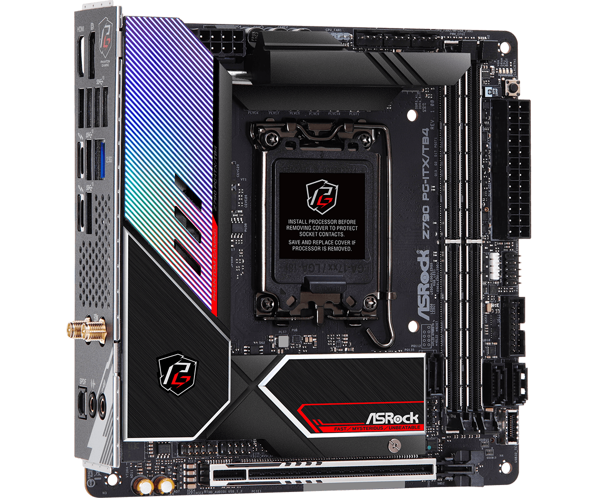 ASRock Z790 PG-ITX/TB4 Supports 13th Gen & 12th Gen and next gen Intel® Core™ Processors