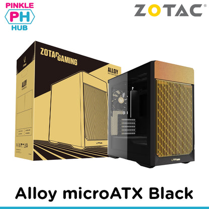 ZOTAC GAMING ALLOY mATX Computer Case (Black) 3 pre-installed 120mm PWM fans