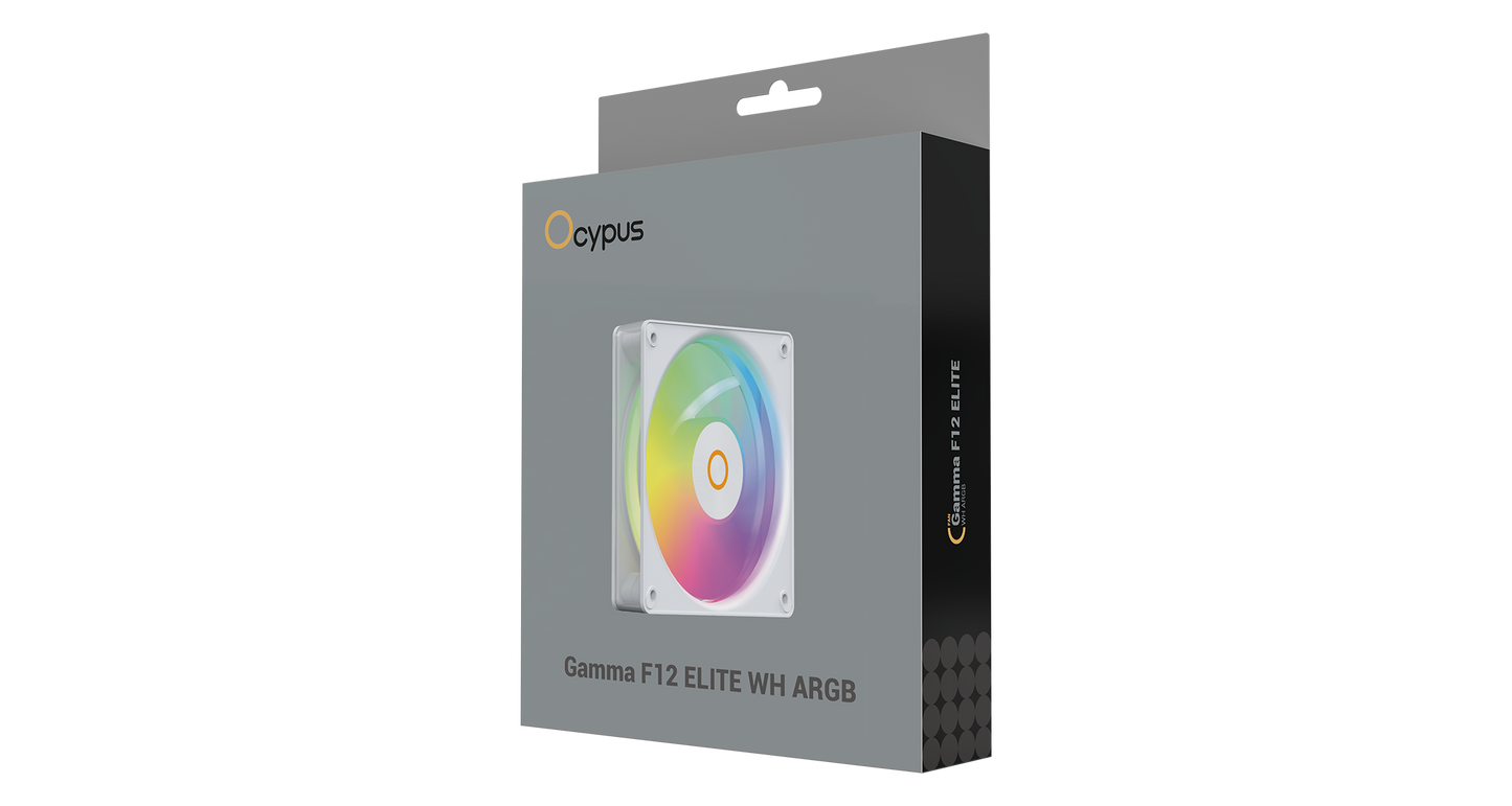 OCYPUS GAMMA F12 ELITE WHITE/ BLACK ARGB FAN