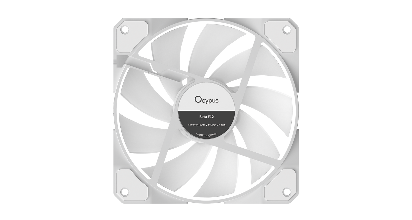 Ocypus Beta F12 ARGB Reverse Blade 120mm Fan (White)