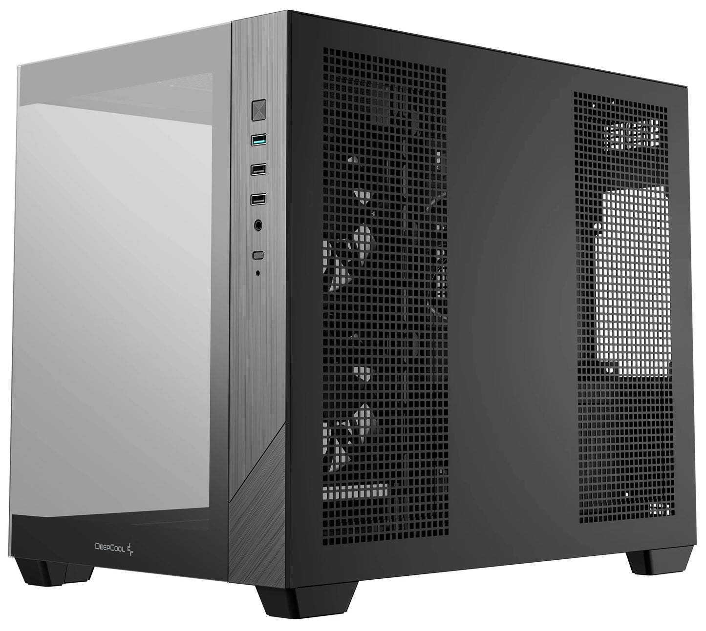 DEEPCOOL CG330 3F Micro-ATX Compact PC Case - Black
