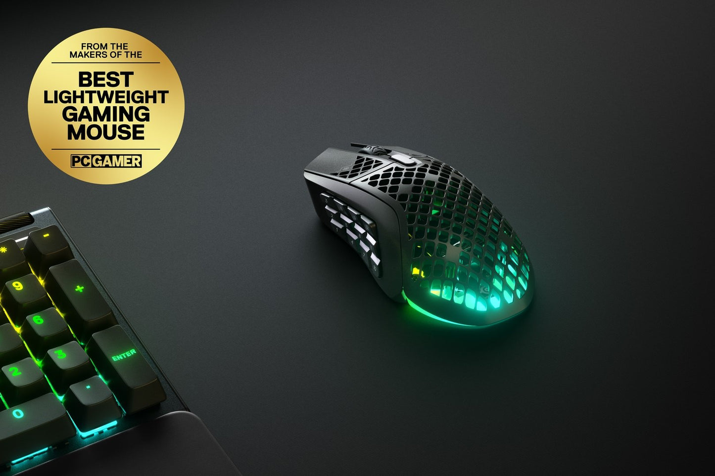 Steel Series AEROX 9 WIRELESS Ultra Lightweight Super-Fast MOBA/MMO Mouse with AquaBarrier™  (62618)