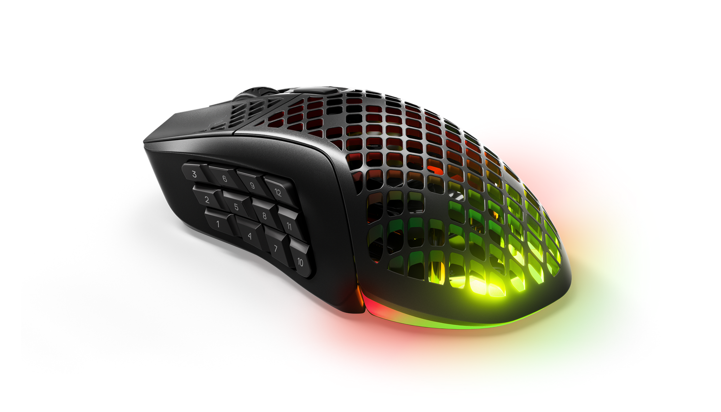 Steel Series AEROX 9 WIRELESS Ultra Lightweight Super-Fast MOBA/MMO Mouse with AquaBarrier™  (62618)