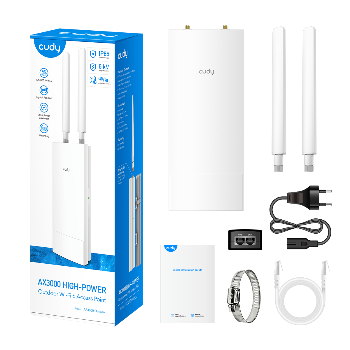 Cudy AX3000 High Power WiFi 6 Outdoor Access Point