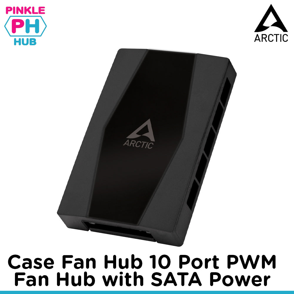 Pinklehub | Arctic Case Fan Hub 10 Port PWM Fan Hub with SATA Power