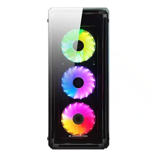 XIGMATEK ASTRO, 3 Side Tempered Glass Full Windows, 4 ARGB Fans Gaming Case (EN43637)