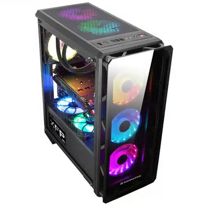 XIGMATEK ASTRO, 3 Side Tempered Glass Full Windows, 4 ARGB Fans Gaming Case (EN43637)