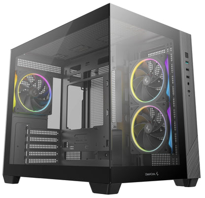 DEEPCOOL CG330 3F Micro-ATX Compact PC Case - Black
