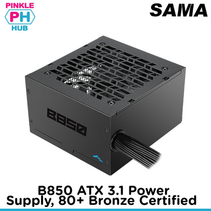 SAMA B850W ATX 3.1 Power Supply, 80+ Bronze Certified
