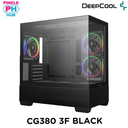 Deepcool CG380 3F Panoramic Micro-ATX (Black)