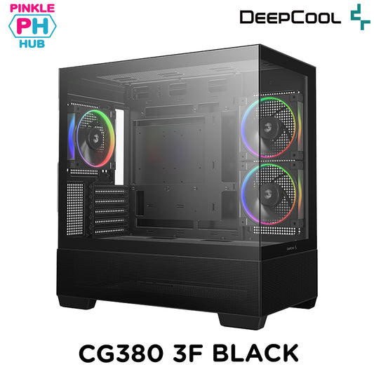 Deepcool CG380 3F Panoramic Micro-ATX (Black)