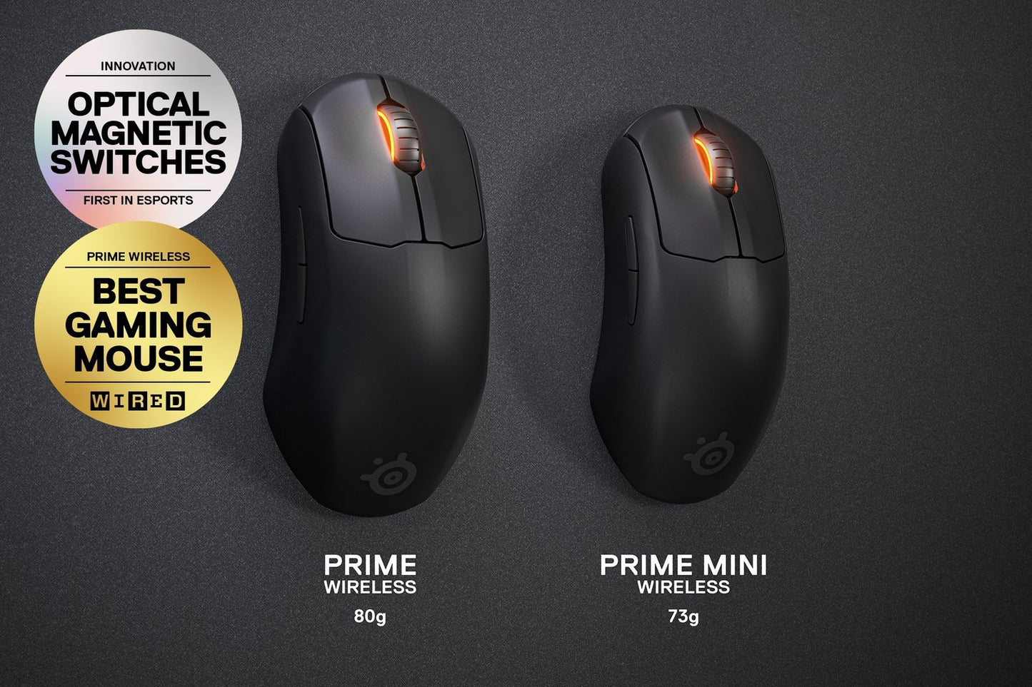 Steel Series PRIME MINI WIRELESS Precision Esports Mouse in a Small, Light Form Factor (62426)