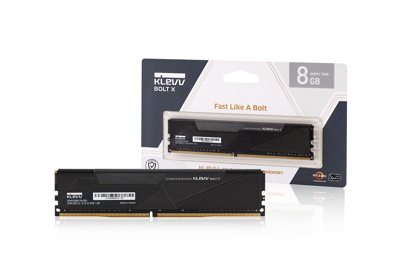 KLEVV Bolt X 8GB (8GB x1) DDR4-3600 (KD48GUA60-36A180T)