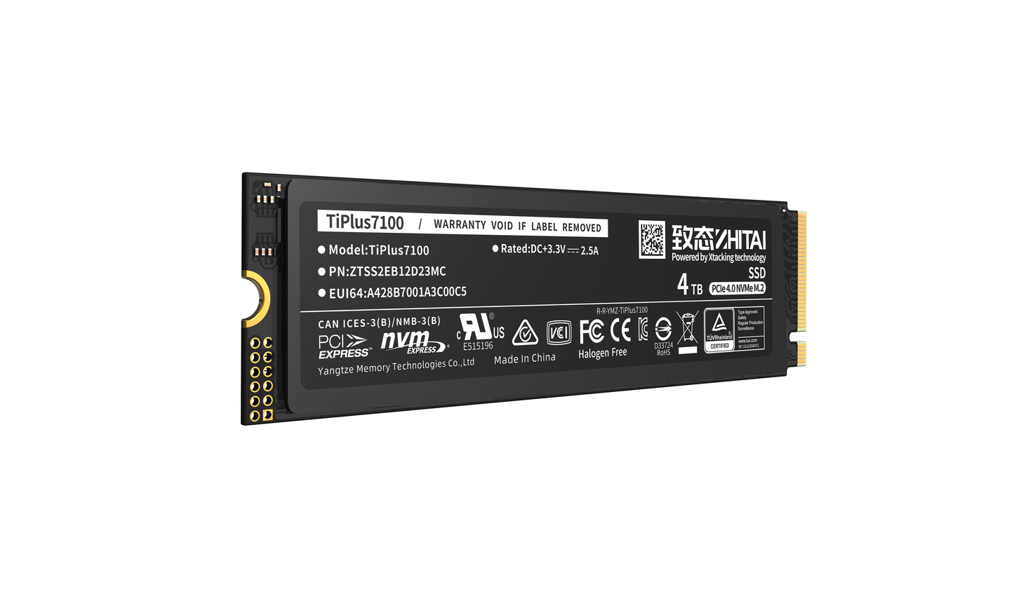 YMTC Zhitai TiPlus7100 NVMe M.2 SSD - PCB detail