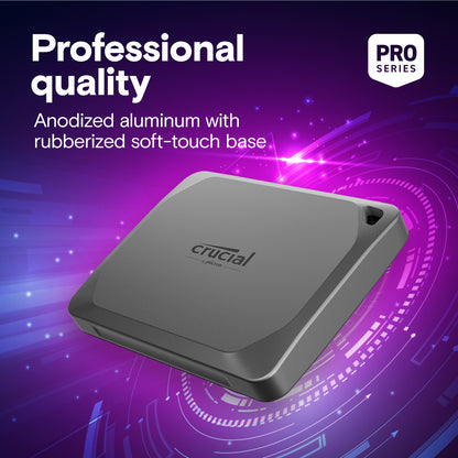 CRUCIAL X9 Pro 1TB Portable SSD - USB 3.2 Gen-2 (10Gb/s), 1050MB/s Read, 1050MB/s Write