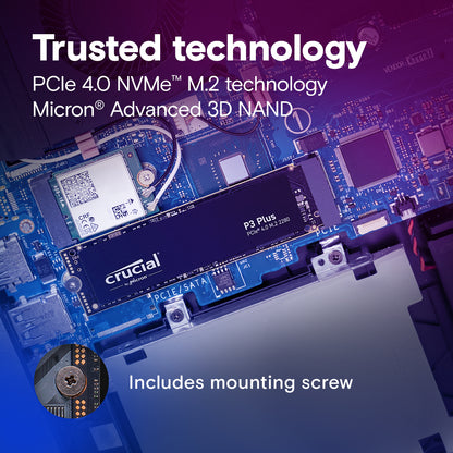 CRUCIAL P3 Plus 500GB M.2 2280 NVMe SSD