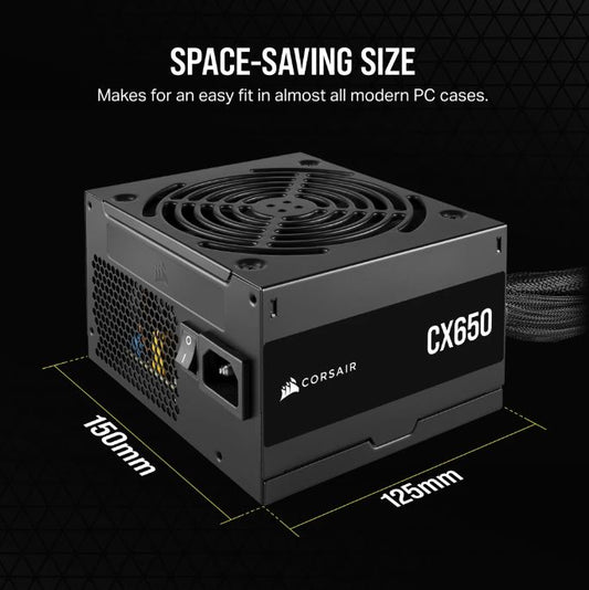 CORSAIR CX Series CX650 – 650 Watt 80 PLUS Bronze ATX Power Supply (CS-CP-9020278-NA)