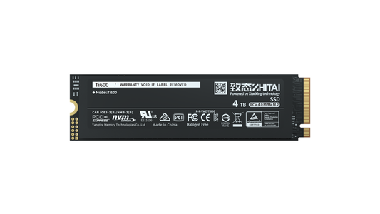 YMTC Zhitai Ti600 NVMe M.2 SSD - hero product shot