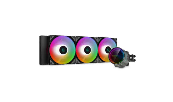 Deepcool Castle 240Ex A-Rgb 360Ex Aio Liquid Cpu Cooler (360Mm) / Black Liquid Coolers