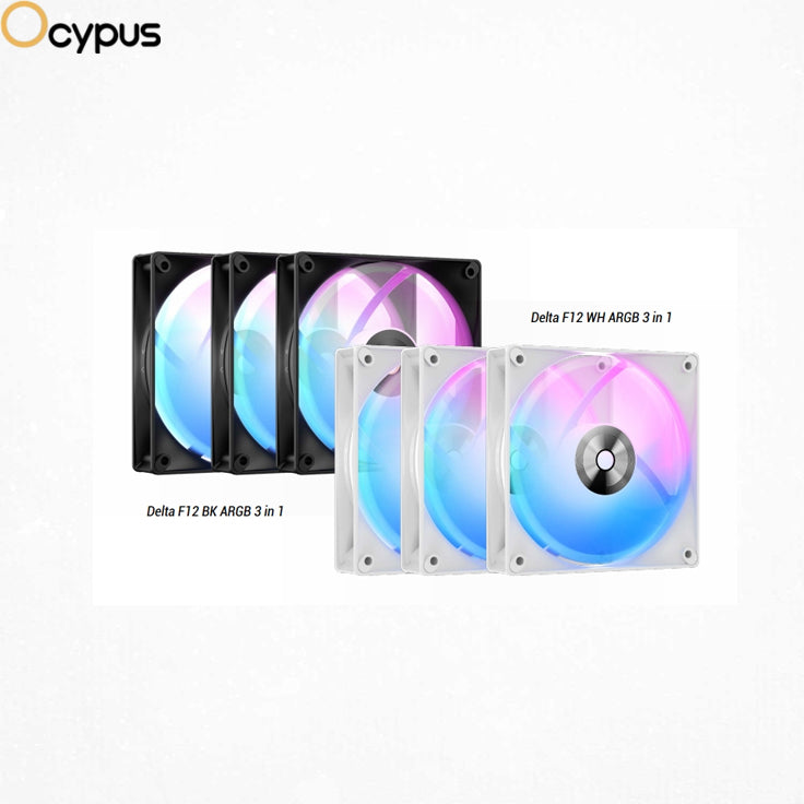 Ocypus Delta F12 ARGB  3-in-1 High-performance ARGB, 120mm Fan