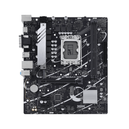 ASUS B760M-K D4,Intel® B760 LGA 1700 mATX motherboard with PCIe 4.0, two PCIe 4.0 M.2 slots, DDR4