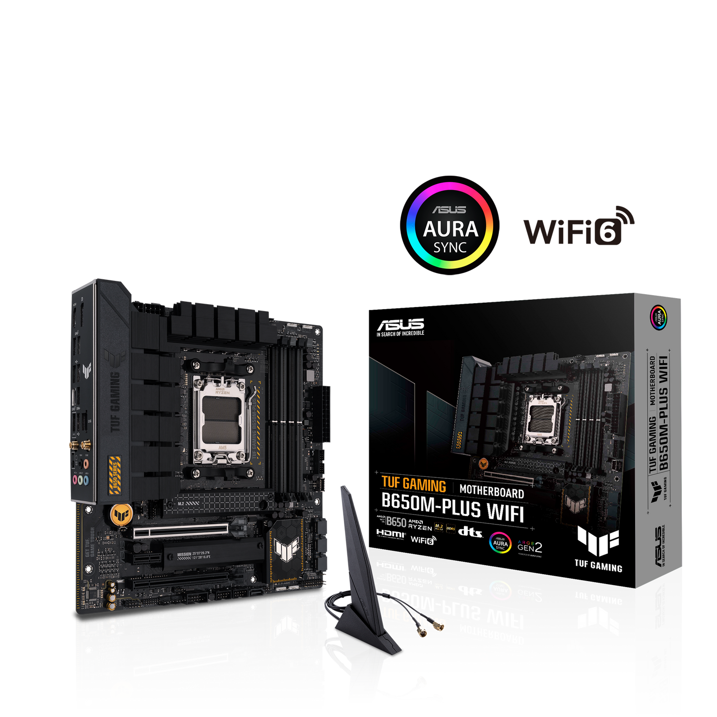 ASUS TUF GAMING B650M-PLUS WIFI AMD Socket AM5 for AMD Ryzen™ 7000 Series Desktop Processors,PCIe® 5.0 for graphics cards and M.2 storage