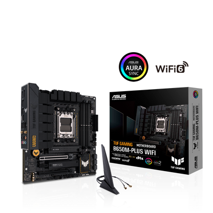 ASUS TUF GAMING B650M-PLUS WIFI AMD Socket AM5 for AMD Ryzen™ 7000 Series Desktop Processors,PCIe® 5.0 for graphics cards and M.2 storage