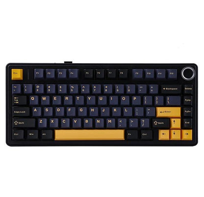 AULA F75 RGB Hot-Swap Mechanical Gaming Keyboard (Gray Wood Switch) (Black/Dark Blue/Orange, Blue/White/Dark Blue)