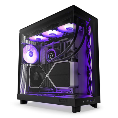 H6 Flow RGB Compact Dual-Chamber Mid-Tower Airflow Case with RGB Fans