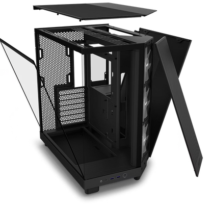 H6 Flow RGB Compact Dual-Chamber Mid-Tower Airflow Case with RGB Fans