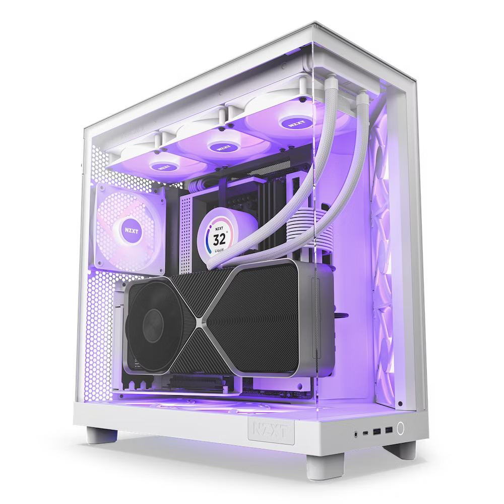 H6 Flow RGB Compact Dual-Chamber Mid-Tower Airflow Case with RGB Fans