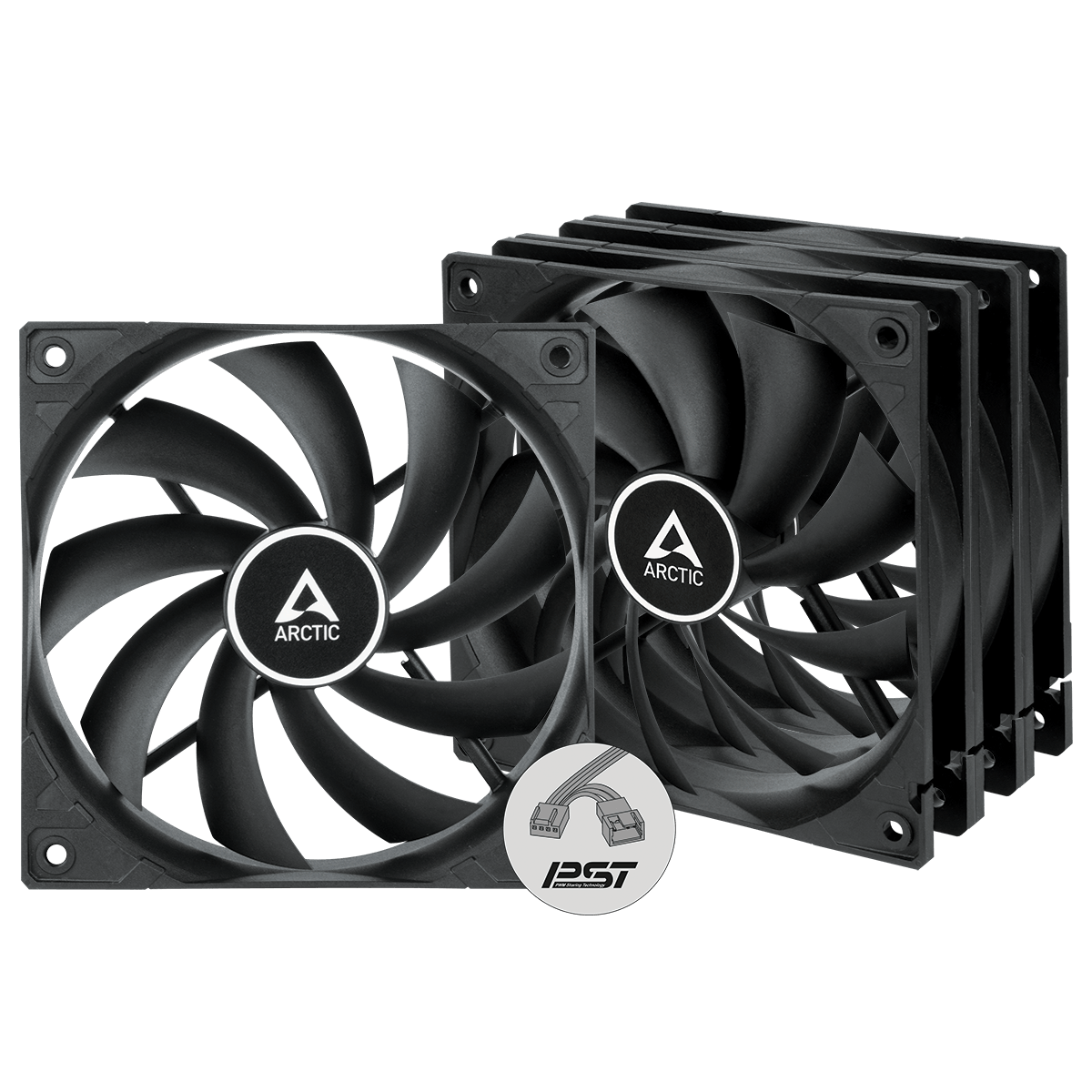 Arctic F12 PWM PST 120 mm PWM Case Fan (Pack of 4 Value Pack) (ACFAN00260A)