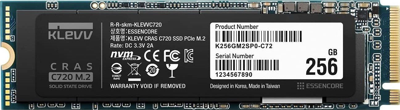 Klevv Cras C710 - 256GB m.2 2280 PCIe Gen3 x4  (K256GM2SP0-C71)