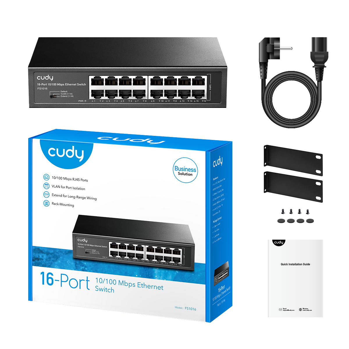 Cudy 16-Port 10/100 Mbps Metal Switch