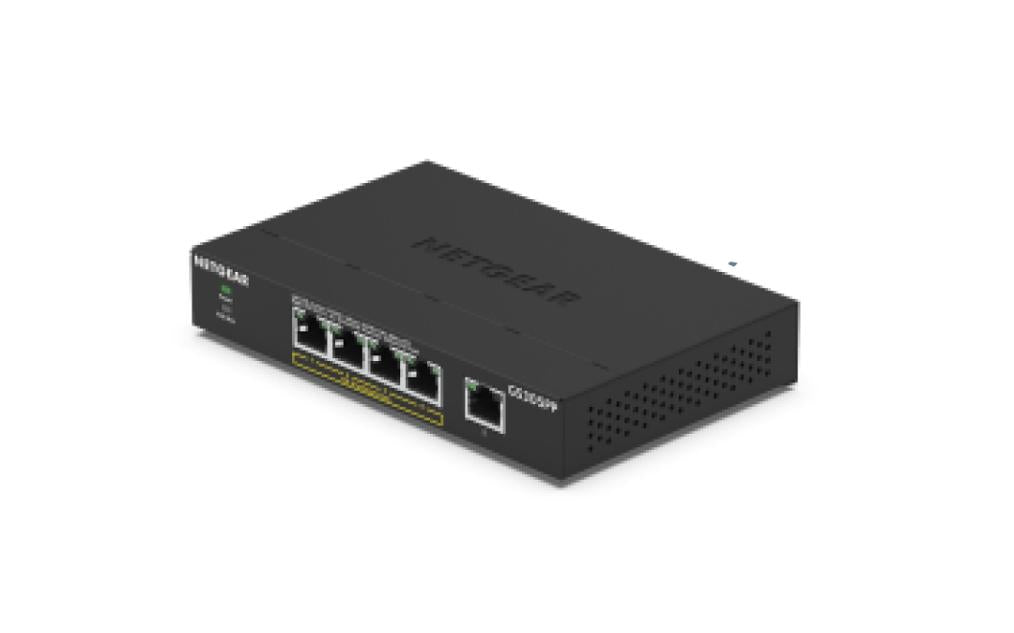 NETGEAR 5-Port Gigabit Ethernet SOHO Unmanaged Switch with 4-Ports PoE+ (83W) (GS305PP-100PES)