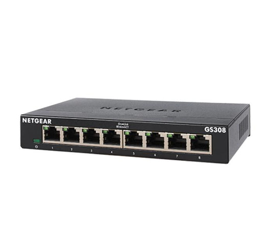 NETGEAR 8 Port Gigabit Ethernet Switch Unmanaged (GS308-300PES)