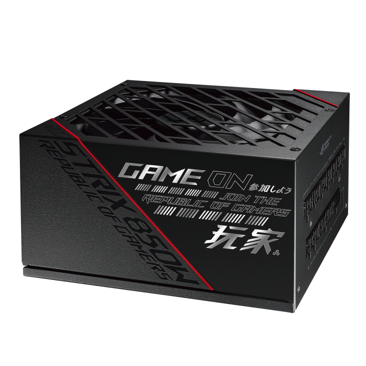 ASUS ROG Strix 850W Edition PSU, ROG Heatsinks, Axial-tech, Fan Design, Dual Ball Fan Bearings, 0dB Technology