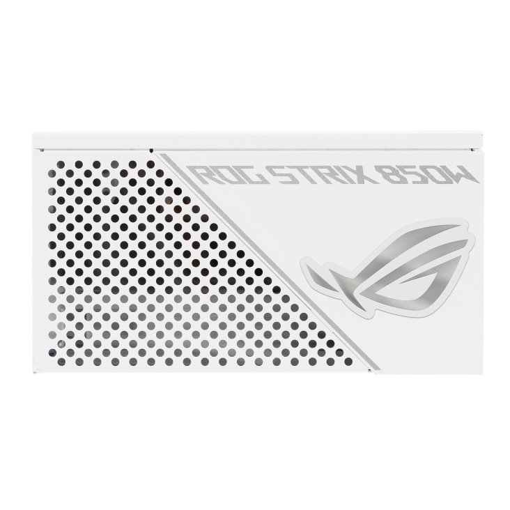 ASUS ROG Strix 850W White Edition PSU, ROG Heatsinks, Axial-tech, Fan Design, Dual Ball Fan Bearings, 0dB Technology