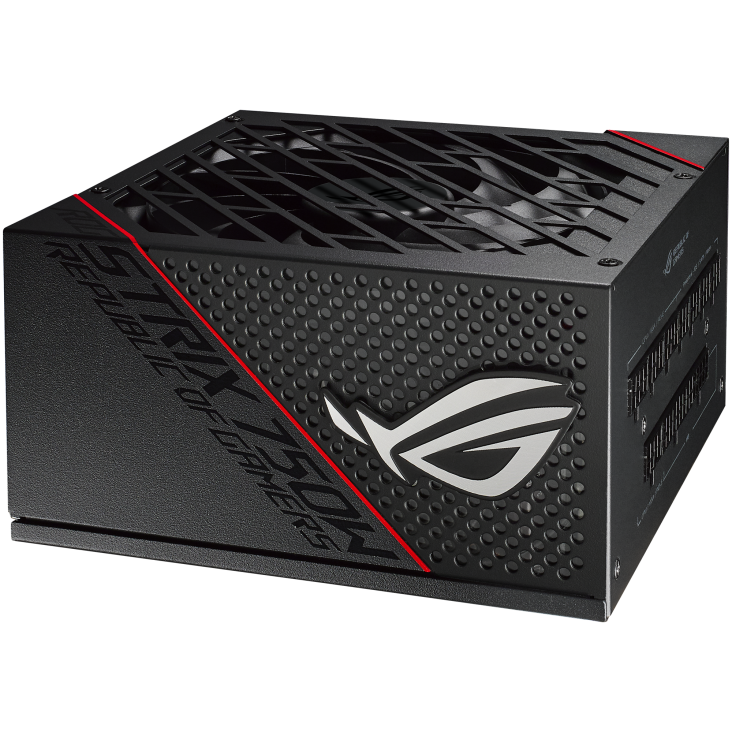 ASUS ROG Strix 750W Gold PSU, ROG Heatsinks , Axial-tech, Fan Design, Dual Ball Fan Bearings, 0dB Technology