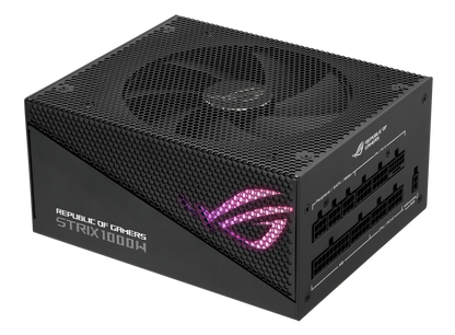 ASUS ROG Strix 1000W Gold Aura Edition, Aluminum Case, OG Heatsinks, Axial-tech Fan Design, Dual Ball Fan Bearings, dB Technology