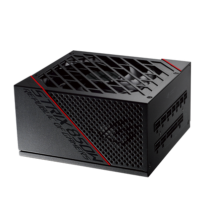 ASUS ROG Strix 850W Edition PSU, ROG Heatsinks, Axial-tech, Fan Design, Dual Ball Fan Bearings, 0dB Technology