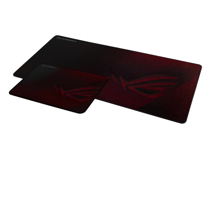 ASUS ROG Scabbard II extended gaming mouse pad with protective nano coating for a water-, oil-and dust-repellent surface, with anti-fray, flat-stitched edges and a non-slip rubber base
