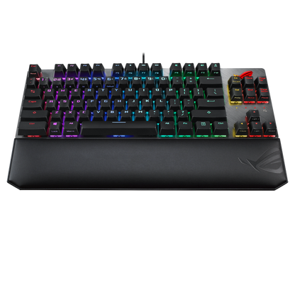 ASUS ROG Strix Scope NX TKL Deluxe wired mechanical RGB gaming keyboard for FPS games, with ROG NX switches, aluminum frame, and Aura Sync lighting